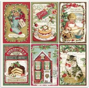 img 1 attached to 🎄 Classic Christmas 2020 Stamperia 12x12 Paper Pad — 10 Double Sided Sheets