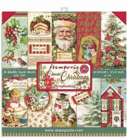 img 4 attached to 🎄 Classic Christmas 2020 Stamperia 12x12 Paper Pad — 10 Double Sided Sheets