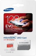 samsung 128gb evo plus uhs-i карта microsdxc class 10 📸 (mb-mc128d) с адаптером - скорость до 80mb/с логотип