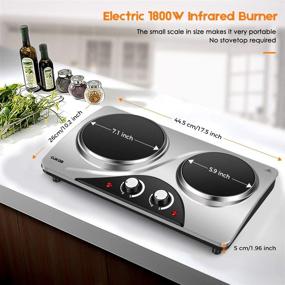 img 3 attached to 🔥 CUKOR Electric Hot Plate: Powerful 1800W Portable Stove for Fast Heat-up and Cooking Efficiency. Perfect for Dorms, Offices, Homes, and Camping!