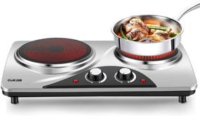 img 4 attached to 🔥 CUKOR Electric Hot Plate: Powerful 1800W Portable Stove for Fast Heat-up and Cooking Efficiency. Perfect for Dorms, Offices, Homes, and Camping!