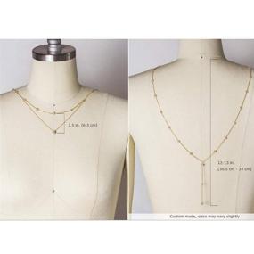 img 1 attached to Chicque Rhinestone Layered Necklaces Wedding