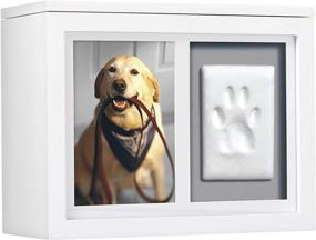 img 4 attached to 🐾 Pearhead Pet Photo Memory Box: Capture Your Beloved Dog or Cat's Paw Print Forever in White Impression Kit