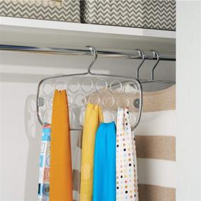 img 2 attached to 🧣 InterDesign Scarf Closet Organizer Hanger - No Snag Storage for Scarves, Ties, Belts, Shawls, Pashminas, and Accessories - 18 Loops, Chrome and Clear