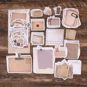 img 2 attached to 📜 Vintage Aged Paper Design Stickers (90 pcs): Antique Look Scrapbook Stickers for Planner, Bullet Journaling, Crafts & Decor