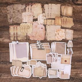 img 1 attached to 📜 Vintage Aged Paper Design Stickers (90 pcs): Antique Look Scrapbook Stickers for Planner, Bullet Journaling, Crafts & Decor