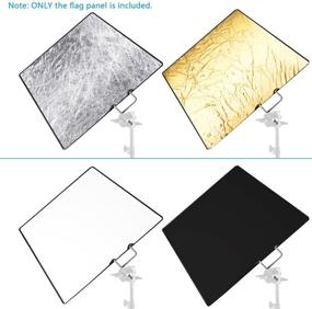 img 2 attached to 📸 Neewer 30x36 Inches 4-in-1 Metal Flag Panel Set Reflector: Enhance Your Studio Photography with Soft White, Black, Silver, and Gold Cover Cloth