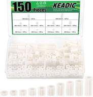 🔩 keadic 150 pieces nylon round spacer standoffs assortment kit: od 11mm and id 6.2mm, lengths 3mm-25mm for m6 screws logo