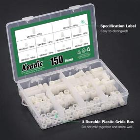 img 1 attached to 🔩 Keadic 150 Pieces Nylon Round Spacer Standoffs Assortment Kit: OD 11mm and ID 6.2mm, Lengths 3mm-25mm for M6 Screws