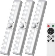 🔦 oxyled dimmable cabinet lights: remote control, battery operated closet light with magnetic strip - 10-led wireless under cabinet lighting, led night light bar for closet, cabinet, wardrobe - 3 pack logo