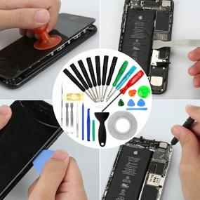 img 2 attached to Ultimate 27-in-1 iPhone Repair Tool Kit with Screen Removal Adhesive Sticker for Cell Phones, iPads, and More Electronic Devices - DIY Fix Tool Set