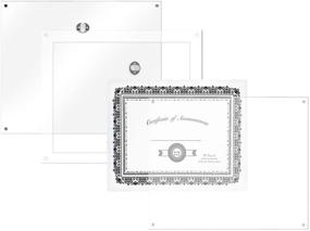 img 2 attached to 🖼️ Issac Jacobs 8.5x11 Clear Acrylic Wall-Mount Frame: Perfect for Certificates, Diplomas, and Photos - Ideal for Home or Office Décor!