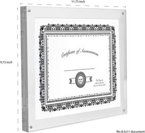 img 1 attached to 🖼️ Issac Jacobs 8.5x11 Clear Acrylic Wall-Mount Frame: Perfect for Certificates, Diplomas, and Photos - Ideal for Home or Office Décor!