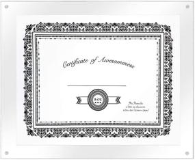 img 4 attached to 🖼️ Issac Jacobs 8.5x11 Clear Acrylic Wall-Mount Frame: Perfect for Certificates, Diplomas, and Photos - Ideal for Home or Office Décor!