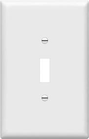 img 4 attached to 🔘 ENERLITES Oversized Toggle Light Switch Wall Plate, Jumbo Switch Cover, Unbreakable Polycarbonate Thermoplastic, 1-Gang 5.5" x 3.5", White (8811O-W)