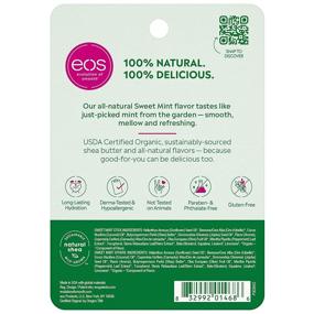 img 1 attached to 💋 eos USDA Organic Lip Balm - Sweet Mint: Nourishing Lip Care for Dry Lips, 100% Natural & Gluten Free, Long Lasting Hydration – 2 Pack (Packaging May Vary)