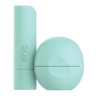 💋 eos usda organic lip balm - sweet mint: nourishing lip care for dry lips, 100% natural & gluten free, long lasting hydration – 2 pack (packaging may vary) logo