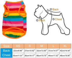 img 2 attached to 🌈 Ztl Rainbow Stripe Dog Shirts: Stylish Pet T-Shirt for Comfortable Cotton Vest Puppy Apparel - Dog Cat Clothes