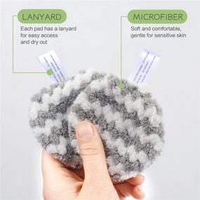 img 3 attached to 🌿 VIVOTE Reusable Makeup Remover Pads - Microfiber Rounds for Eco-friendly Makeup Removal - Washable, Soft, Facial Eye Skin Wash Puffs - 8 Pack with Laundry Bag (Gray, 3.15 Inch)