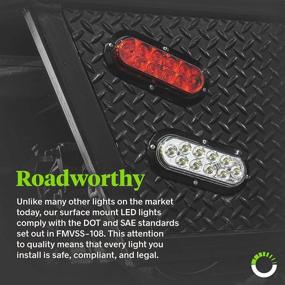 img 3 attached to 🚛 High-Quality 6 inch Oval LED Trailer Tail Light Kit: 4 Red + 2 White [Surface-Mount] [DOT FMVSS 108 & SAE] [IP67 Waterproof] Ideal for RV Truck and Trailers