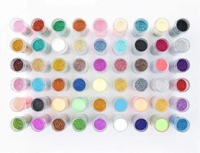 img 2 attached to 🌈 TORC 54-Color Fine Glitter Set - Holographic Resin Glitter Powder for Tumbler, Slime, Laser Nail Art, Body & Face - Shaker Jars, 10g/0.35oz Each