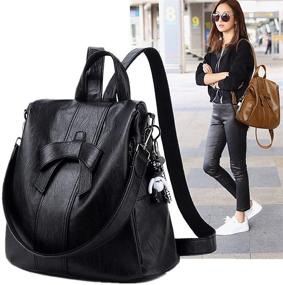 img 3 attached to 👜 AS6066 Women's Anti Theft Shoulder Handbags - Stylish Backpack with Secure Satchels, Handbags & Wallets