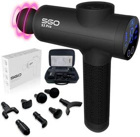 img 4 attached to 💪 SGO Muscle Massage Gun: Powerful Handheld Deep Tissue Massager Electric - Quiet, Portable, Adjustable Percussion Fascial Gun with 8 Attachments and Portable Bag