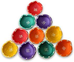 img 4 attached to 🪔 Tied Ribbons Diwali Diya Set - Handmade Earthen Diyas for Outdoor Lighting Decoration and Diwali Gifts