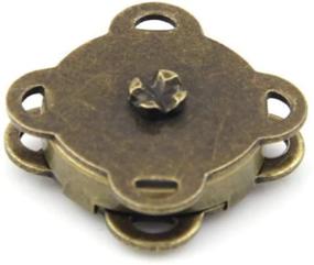 img 3 attached to Magnetic Plum Bag Clasps: 24 Sets of Bronze Snap Buttons for Purses, Handbags, and Crafts (18mm)