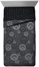 img 2 attached to 🎮 Official Overwatch Heroes Full Comforter - Super Soft Kids Bedding with Fade-Resistant Polyester Microfiber Fill