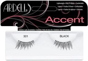 img 1 attached to Ardell Lash Accents Pair Style 301, Black (8-Pack): Enhance Your Eyes with Stunning Black Lashes!