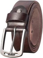 premium pazaro black grain leather men's belt accessories - a classy essential for style logo