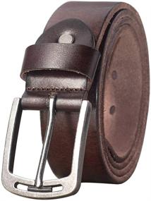 img 4 attached to Premium PAZARO Black Grain Leather Men's Belt Accessories - A Classy Essential for Style