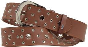 img 3 attached to 🖤 Gothic Steampunk Studded Leather Belt for Adults - Punk Rock Style in Black and Brown