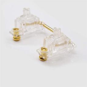 img 2 attached to 🔧 DUROCK V1 Transparent Gold Plated PCB Screw-in Stabilizers: Improve Your Mechanical Keyboard Experience with Keycap Stabilizers - V1 Clear 60/87 Keyboard Kit