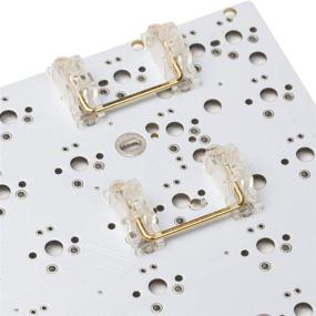 img 3 attached to 🔧 DUROCK V1 Transparent Gold Plated PCB Screw-in Stabilizers: Improve Your Mechanical Keyboard Experience with Keycap Stabilizers - V1 Clear 60/87 Keyboard Kit