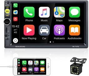 img 4 attached to 🚗 AMPrime 7-дюймовое двойное Din автомагнитола радио с Bluetooth 1080P сенсорным экраном FM приемником MP5 автомобильный мультимедийный плеер, поддержка зеркального отображения D-Play, вход для сабвуфера, в комплекте 12LED камера заднего вида, пульт дистанционного управления и SWC