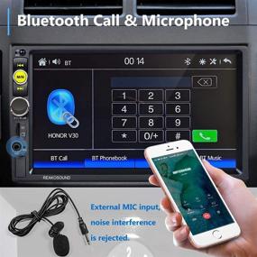 img 1 attached to 🚗 AMPrime 7-дюймовое двойное Din автомагнитола радио с Bluetooth 1080P сенсорным экраном FM приемником MP5 автомобильный мультимедийный плеер, поддержка зеркального отображения D-Play, вход для сабвуфера, в комплекте 12LED камера заднего вида, пульт дистанционного управления и SWC