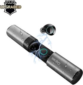 img 3 attached to 5 0 Bluetooth Wireless Earbuds Microphone Compatible Headphones