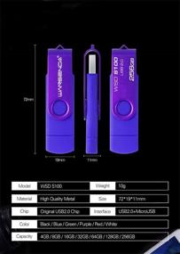 img 2 attached to WANSENDA OTG USB Flash Drive: 16GB - 256GB for Android Devices/PC/Tablet/Mac - Purple