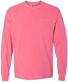 img 1 attached to 🔴 Cozy Style Alert: Comfort Colors Long Sleeve C4410 Crunchberry L for Ultimate Comfort