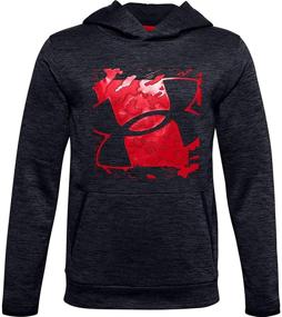 img 2 attached to Premium Quality Under Armour Fleece Hoodie Black for Boys' Clothing and Active Lifestyle