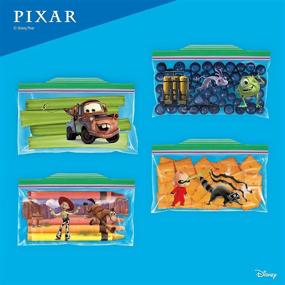img 3 attached to 🌽 66 Count Pixar Designs Ziploc Snack and Sandwich Bags with Grip 'n Seal Technology for Easier Open, Close, and On-the-Go Freshness