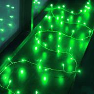 🔋 green battery operated firecracker lights, 6.5ft 40 led string lights for mother's day, valentine's day, wedding, indoor outdoor bedroom garden party decoration логотип