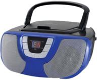 sylvania portable cd player boom box with am/fm radio (blue) logo