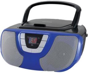 img 1 attached to Синильвания портативный CD-плеер Boom Box с AM/FM-радио (синий)