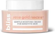 bliss rose gold rescue moisturizer: soothing rose water & nourishing colloidal gold, gentle face cream for sensitive skin – fragrance-free, clean, cruelty-free, paraben free, vegan, 1.5 oz logo