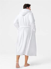 img 1 attached to DAVID ARCHY Hooded Microfiber Bathrobe - Luxurious Men's Clothing for Ultimate Comfort and Style