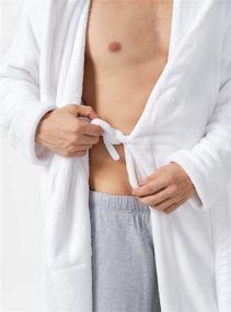 img 3 attached to DAVID ARCHY Hooded Microfiber Bathrobe - Luxurious Men's Clothing for Ultimate Comfort and Style