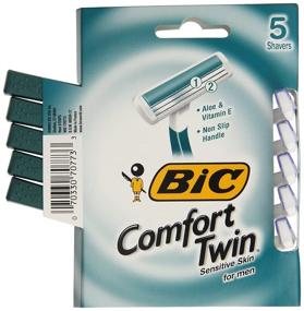 img 1 attached to 🪒 BIC Comfort Sensitive Shaver 5 Count: Experience Superior Shaving Comfort